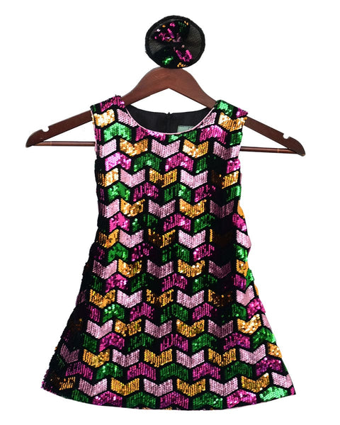 Pre-Order: Multicolour Sequence Dress