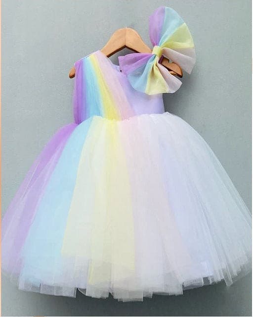 Pastel Rainbow Long Sleeve Midi Dress with Pockets, Women Ombre Gradie –  Starcove Fashion